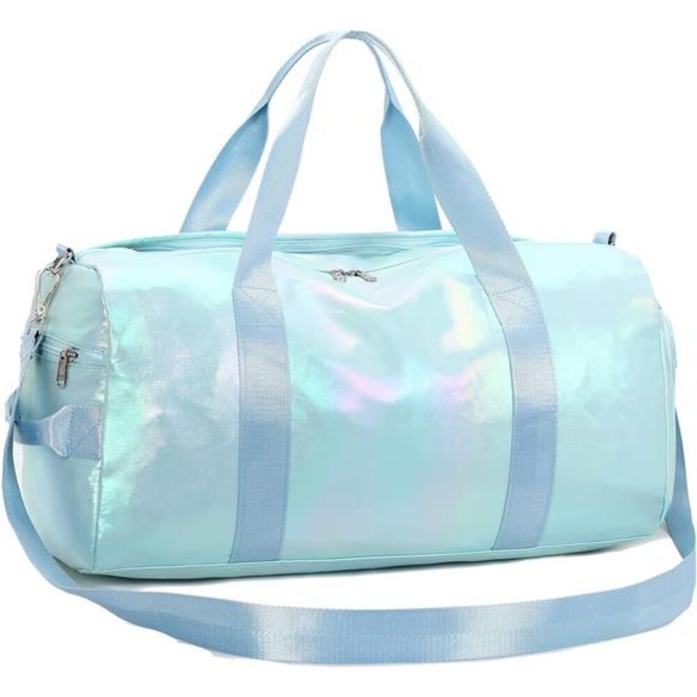 Girls Sports Duffel Bag Gym Travel Dance Yoga Bag Waterproof Shoe Compartment